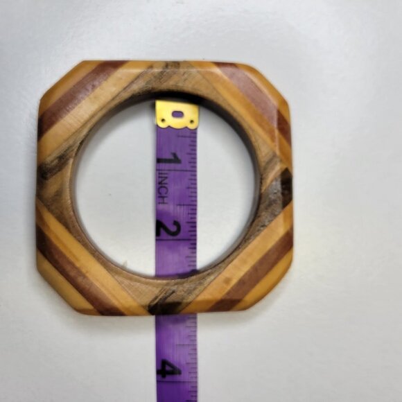 Square Wooden Bangle - Picture 6 of 10